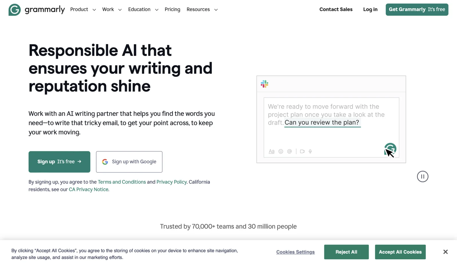 Скриншот Grammarly