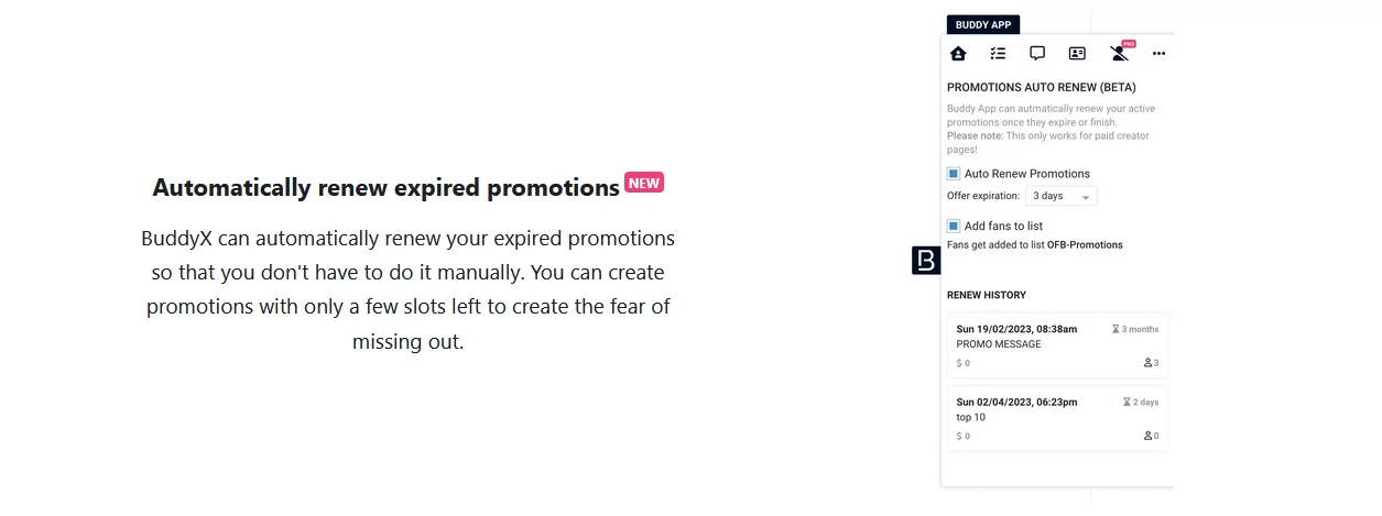 Иллюстрация 7 к материалу «Обзор и отзыв на BuddyX, CRM для OnlyFans через Chrome Расширение»